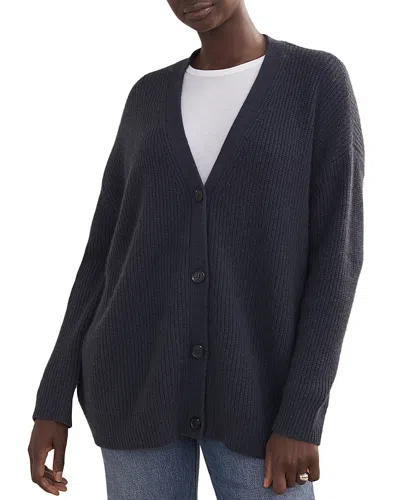 Shop Jenni Kayne Cashmere V Neck Cardigan Sweater In Heather Navy