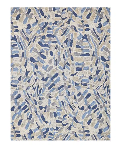 Exquisite Rugs Botanica 6810 Area Rug, 6' X 9' In Navy/ivory