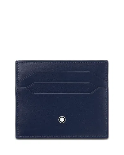 Montblanc Meisterstuck Card Holder Wallet In Blue