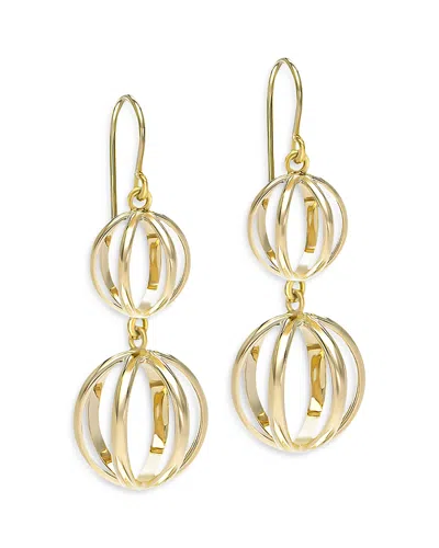 L. Klein 18k Yellow Gold Prisma Cage Earrings In Gold