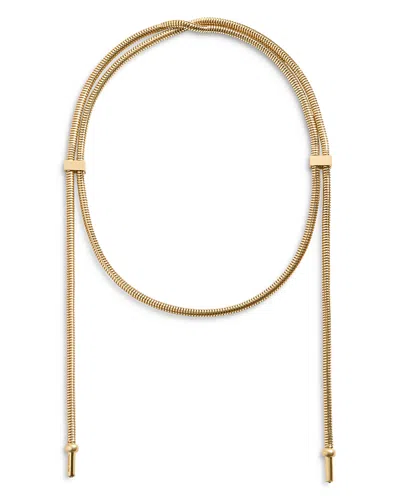 DEMARSON LAINA 12K GOLD PLATE OPEN END LOOP NECKLACE, 31L 