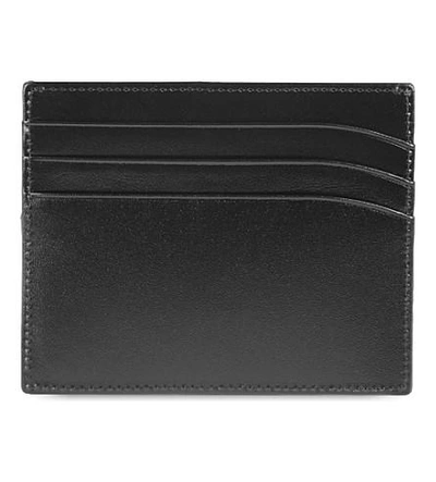 Shop Montblanc Meisterstuck Leather 6cc Wallet In Black