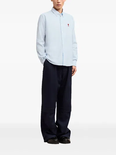 Ami Alexandre Mattiussi Ami Shirts In Blue