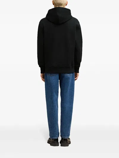 Ami Alexandre Mattiussi Ami Paris De Coeur Zip-up Hoodie In Black