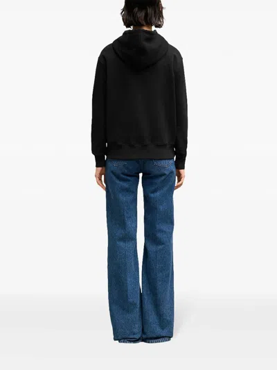 Ami Alexandre Mattiussi Ami Paris De Coeur Zip-up Hoodie In Black