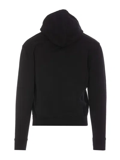 Ami Alexandre Mattiussi Hoodie Sweatshirt With Red Ami De Coeur Patch In Black