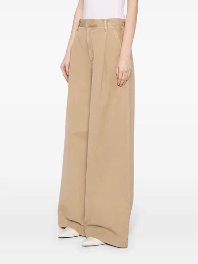 Agolde Daryl Wide Leg Pants In Basket In Beige