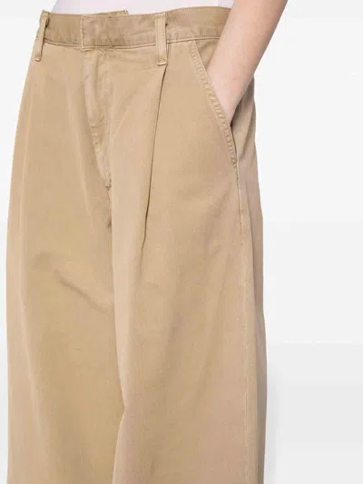 Agolde Daryl Wide Leg Pants In Basket In Beige