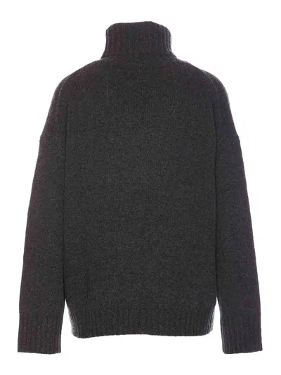 Shop Allude Grey Turtleneck Sweater