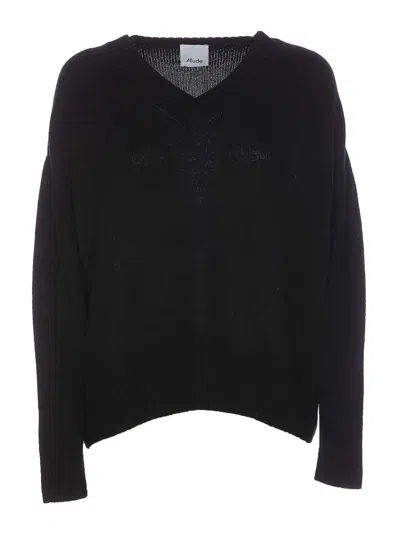 Shop Allude V Sweater In Black