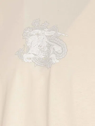 Shop Burberry Paisley Ekd T-shirt In Beige