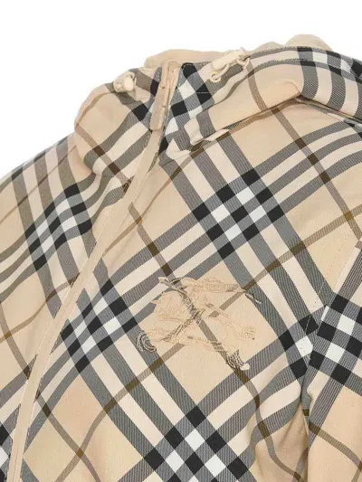 Shop Burberry Ecru Reversible Jacket In Beige