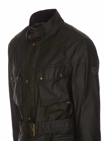 Belstaff Trialmaster Motorcycle Jacket In Green