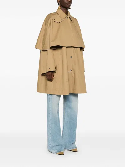 Shop Chloé Parka Cape In Light Brown