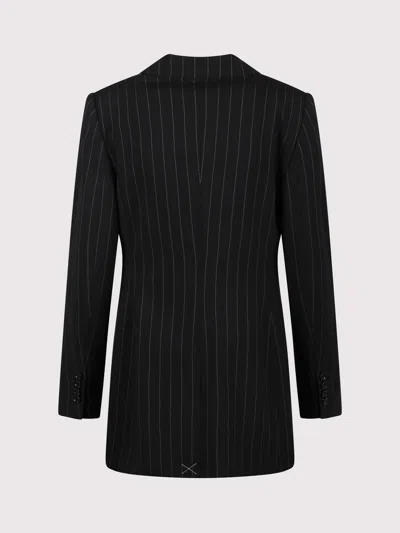 Dolce & Gabbana Pinstriped Single Button Blazer In Black