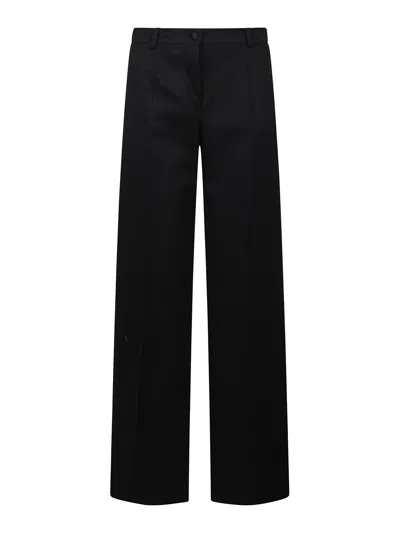 Dolce & Gabbana Wide Leg Trousers In Black