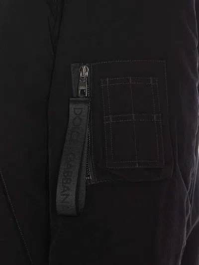 Dolce & Gabbana Bomber Jacket In Technical Fabric In Black