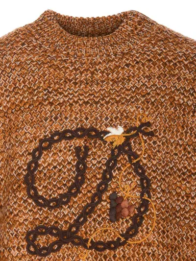 Shop Drôle De Monsieur Brown D Tresse Sweater