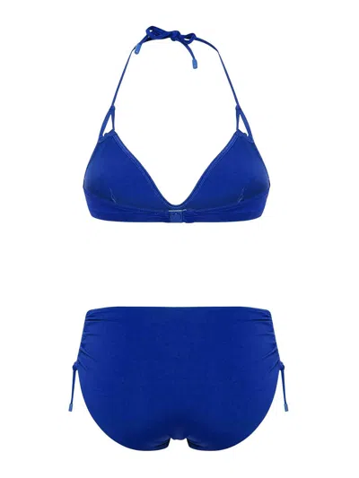 Eres Remix Java Triangle Bikini Set In Medium Wash