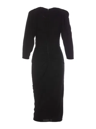 Shop Elisabetta Franchi Black Dress