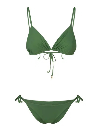 Fisico Cristina Ferrari Reversible Triangle Bikini In Blue