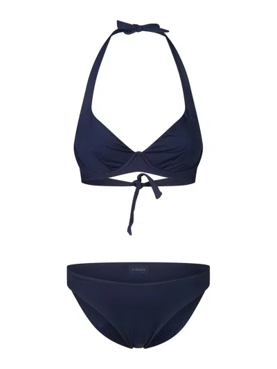 Fisico Cristina Ferrari Halterneck Bikini In Blue