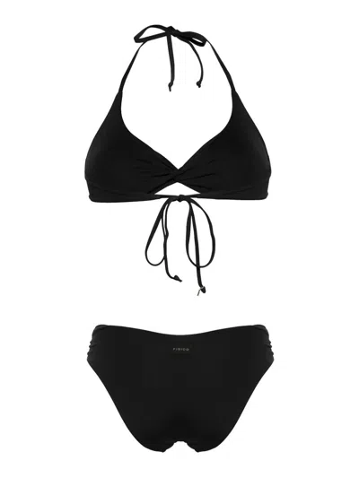 Fisico Cristina Ferrari Twist-detailing Bikini Set In Black