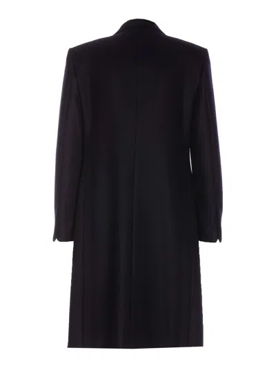 Givenchy Tailored Long Coat With Sharp Lapels In Blue