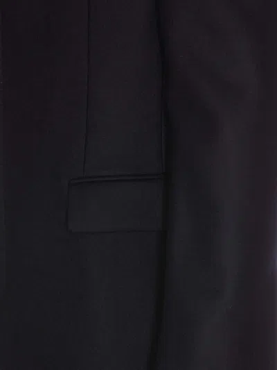 Givenchy Tailored Long Coat With Sharp Lapels In Blue
