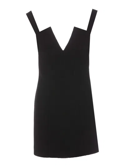 Givenchy V-collar Mini Dress In Black