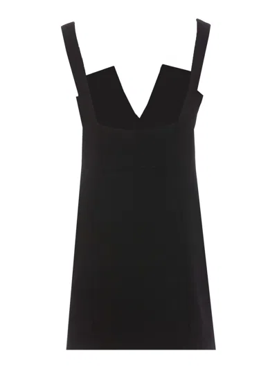 Givenchy V-collar Mini Dress In Black