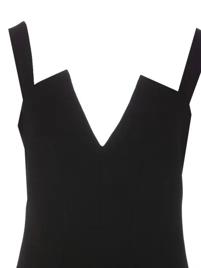 Givenchy V-collar Mini Dress In Black