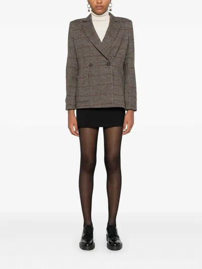 Harris Wharf London Houndstooth-patterned Blazer In Brown