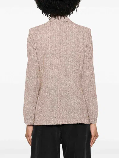 Harris Wharf London Double-breasted Button Blazer In Beige