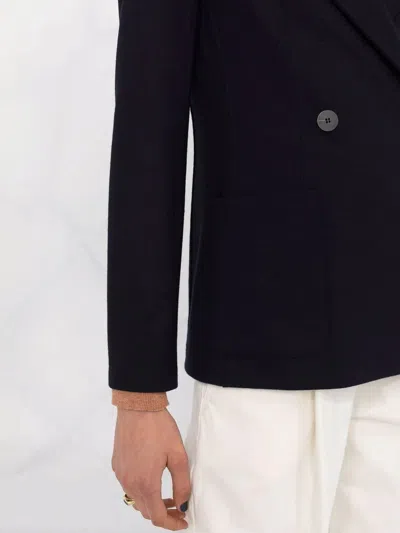 Harris Wharf London Notched-collar Double-breasted Jacket In Dark Blue