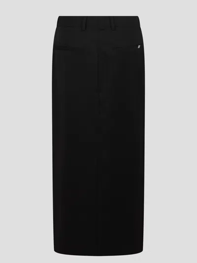 Helmut Lang Zip Maxi Skirt In Black