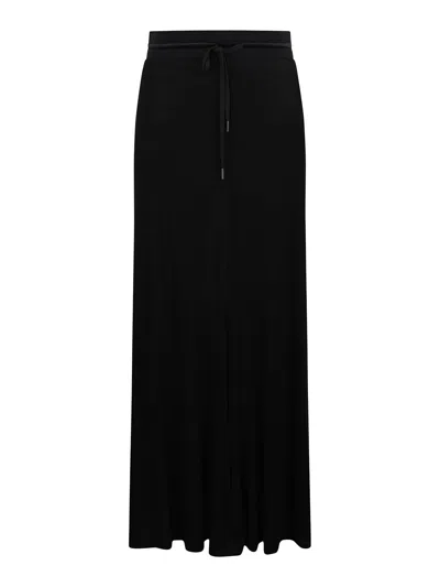 Helmut Lang Stretch-jersey Maxi Skirt In Black