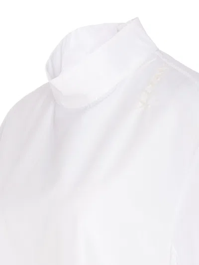 Marni High Neck Long Sleeves Loose Fit In White