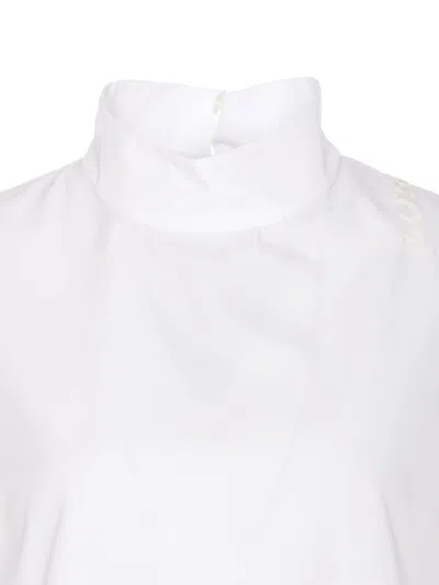 Marni High Neck Long Sleeves Loose Fit In White