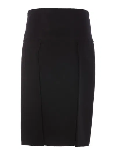 Khaite Kidd Pleated Midi Skirt In Black