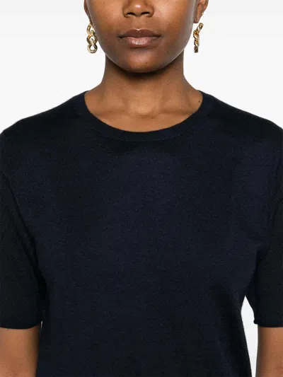 Lisa Yang Crewneck Sweater In Dark Blue