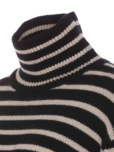 Shop Lisa Yang Fleur Striped Sweater In Black