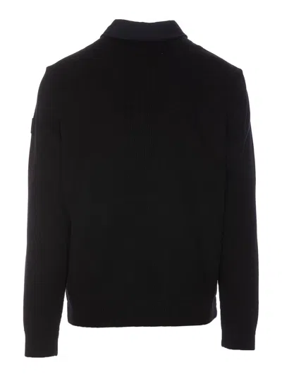 Moose Knuckles 'marble' Black Jacket With Logo Patch On The Sleeve In Viscose Blend Woman In Black