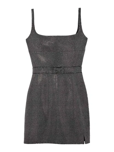 Marc Jacobs Studded Sleeveless Mini Dress In Black