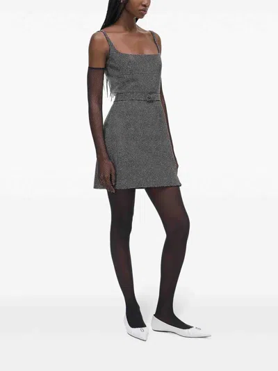 Marc Jacobs Studded Sleeveless Mini Dress In Black