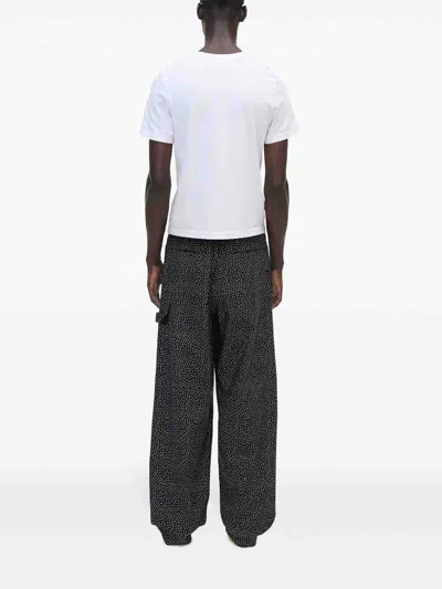 Marc Jacobs Glam Crystal Oversized Jeans In Black