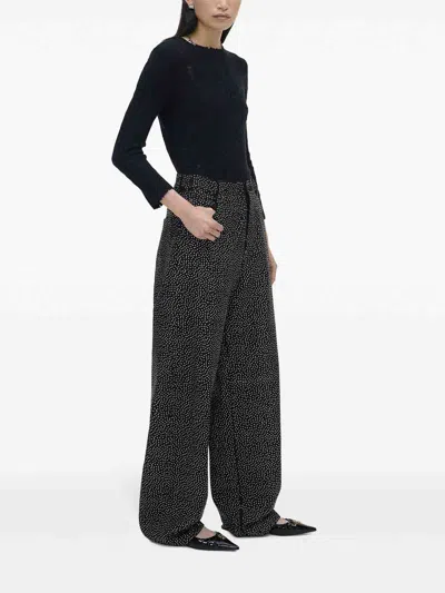 Marc Jacobs Glam Crystal Oversized Jeans In Black
