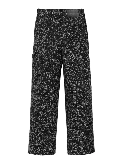 Marc Jacobs Glam Crystal Oversized Jeans In Black