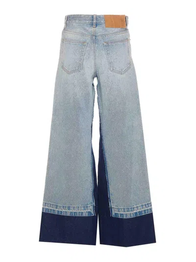Mm6 Maison Margiela Mm6 By Maison Margiela Contrast Insert Jeans In Blue