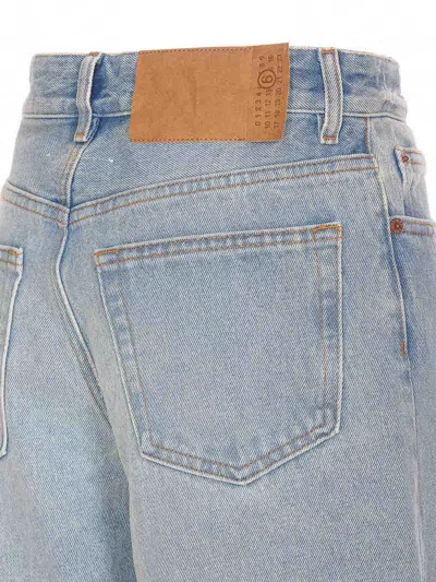Mm6 Maison Margiela Mm6 By Maison Margiela Contrast Insert Jeans In Blue